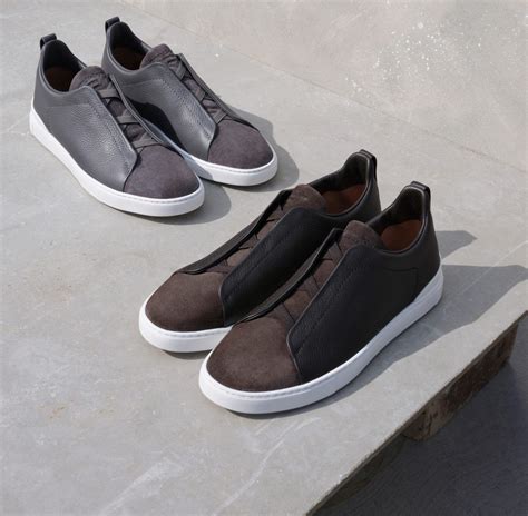 zegna triple stitch sneakers.